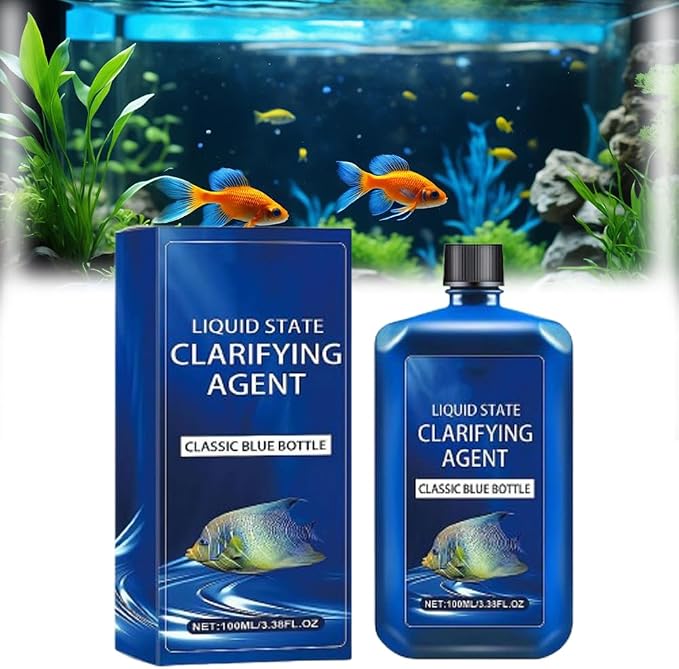 Fast-Acting Aquarium Water Clarifier, 2026 Aquarium Water Conditioner Clarifier, Liquid State Clarifying Agent,Clears Cloudy Fish Tank, Liquid State Clarifying Agent, Safe & Gentle Formula