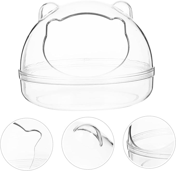 Toyvian Quality Hamster Bathtub Guinea Pig Bath Basin Pet Supply Chinchilla Dust Bath Hamster Tube Tub Animal Cage Liners Compact Lightweight Detachable Design Suitable for Pet Bathroom