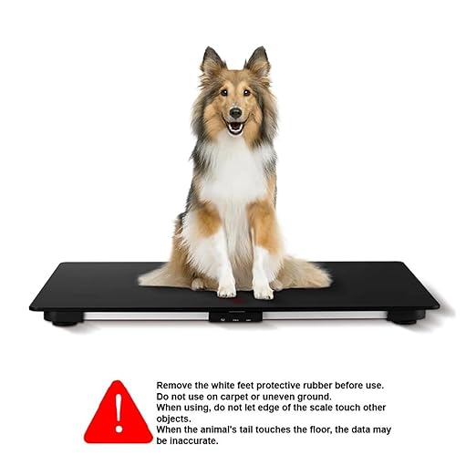 Helsevesen Medium Breed Veterinary Dog Scale, Digital Pet Scale with 27.6 x 17.7 inch Tempered Glass Platform with Anti Slip Sticker, 330 Lb Capacity
