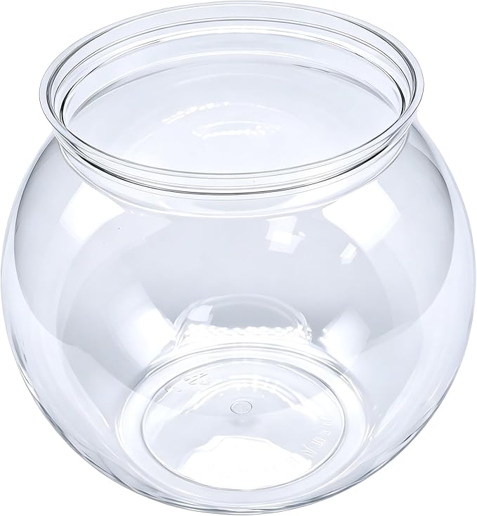 1 PCS Fish Bowl Small Plastic Bubble Bowl (23 Oz) | Fishbowl for Holding Candy and Party Decorations