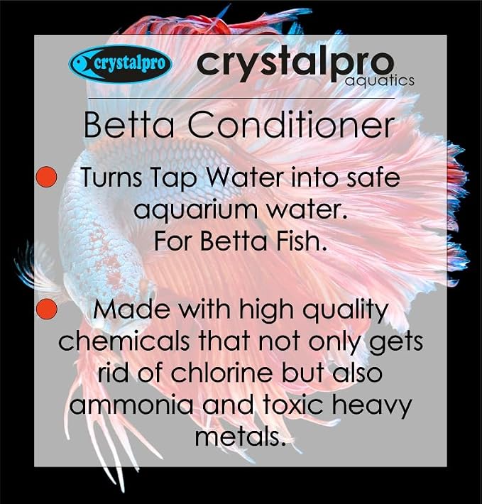 Crystalpro Betta Water Care Bundle - Betta Minerals and Betta Water Conditioner Bundle 4.22 Oz Each