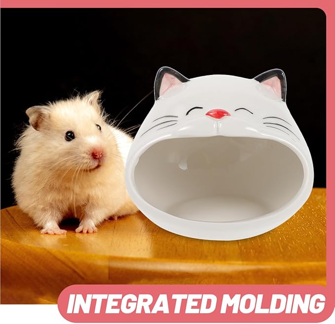 Sosoport Hamster Hideout Ceramic Hamster House and Habitats Cool Bed Small Animal Pet House Ideal for Gerbil Chinchilla