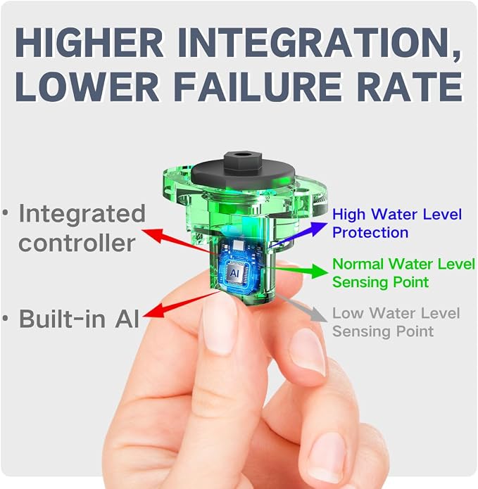 Saltwater Auto Top Off - Reliable, Compact, No External Box | mini top off, one piece probe, sealed, no flood, nano sump, rimless tank, easy setup, silent, reef safe, AI smart