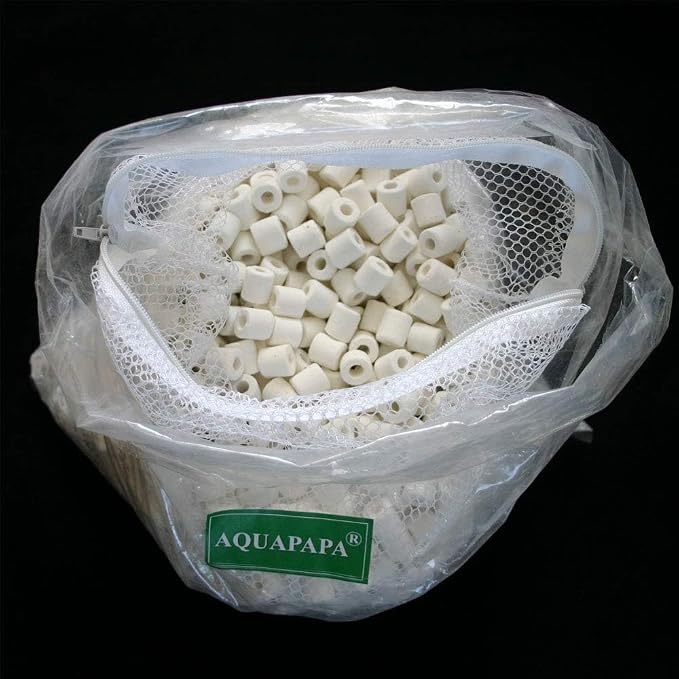 Aquarium Filter Media, Bulk Bio Ceramic Rings for Fish Tank, Canister Filter, Pond, Coral Reef (10-lb)