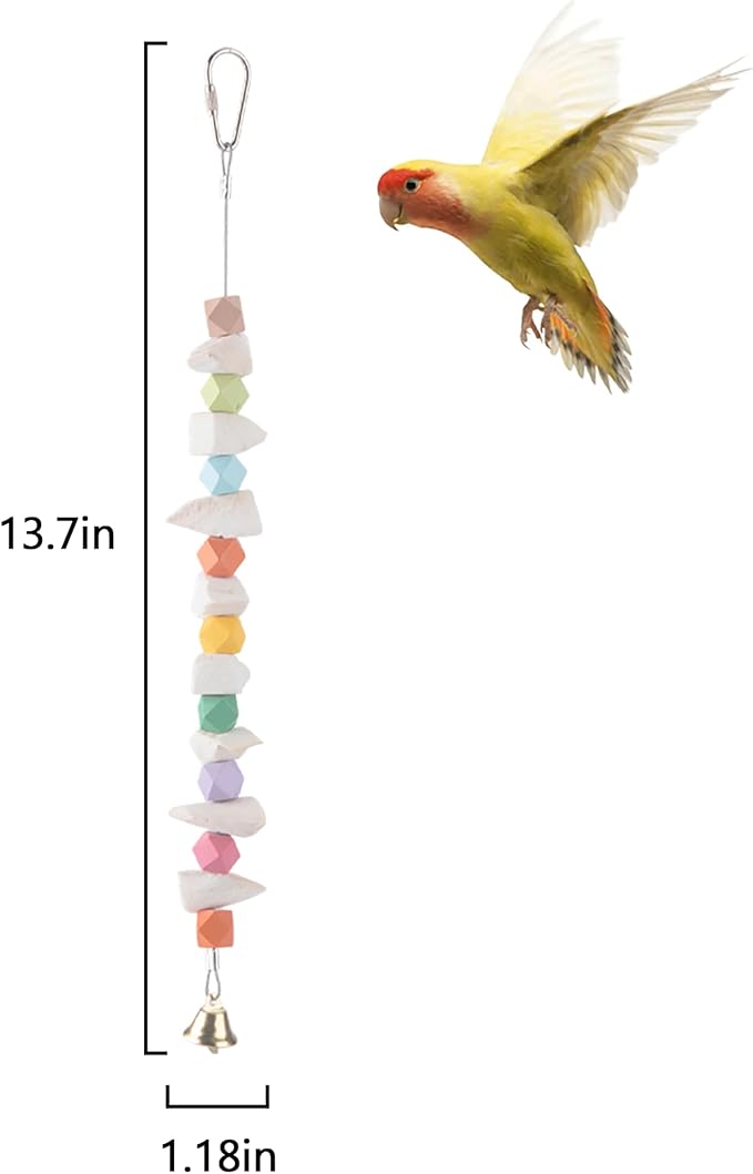 2 Pack Cuttlebone Bird Toys, Beak Grinding Stone Cage Accessories for Parakeets, Budgies, Cockatiels, Lovebirds, Green Cheek Conures, Small to Medium Birds