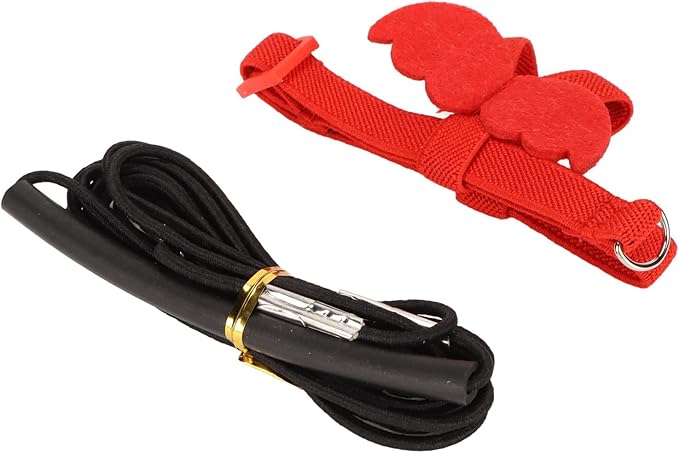 Pet Bird Harness Leash, Lightweight Bird Flying Harness Anti Bite Bird Harness Leash for Parrots Pigeons Lovebird Red