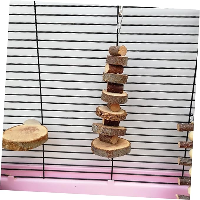 Apple Wood Skewers Interactive Puppy Toys Molar Toys for Rabbits Hamsters Dental Care for Pets