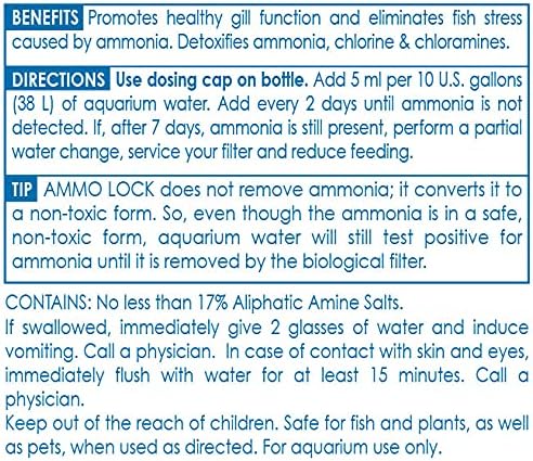 API AMMO-LOCK Freshwater and Saltwater Aquarium Ammonia Detoxifier 8-Ounce Bottle