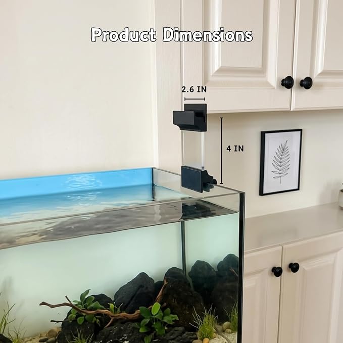 Aquarium Light Riser Compatible with Fluval Plant & Marine LED Lights (4") | Fits Plant 3.0, Plant 2.0, Marine 3.0 & Marine 2.0, Clear Acrylic Panel Stand for Rimless Tanks up to 15mm