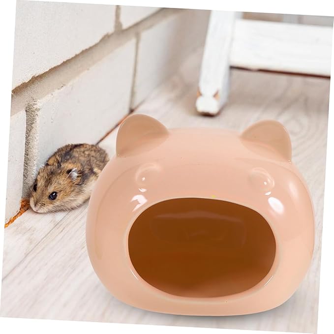 Ceramic Hamster Hideout Guinea Pig Hide Small Pet House Chinchilla Home Rats Hideout
