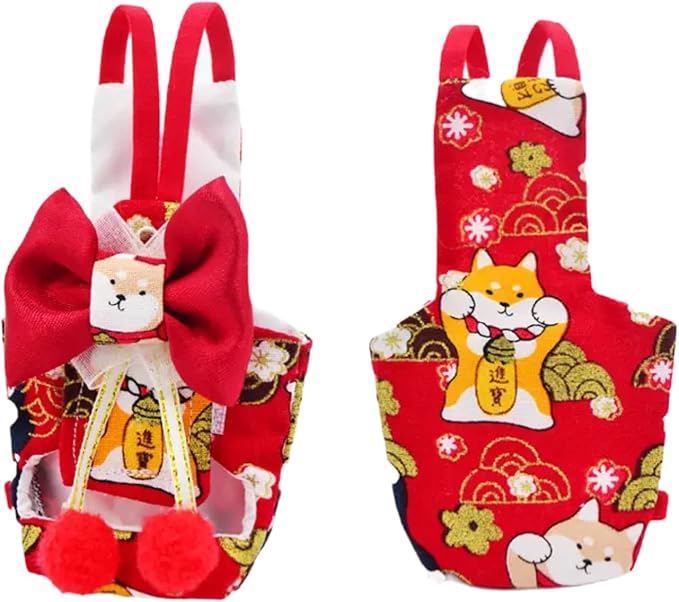 Bird Flight Suits Diapers, Parrot Flight Suits Diapers for Monk Parakeets, Cockatiels Flight Suits, Parrot Clothes, Bird Training Nappy Suit Liners Clothes (M, Red-D)