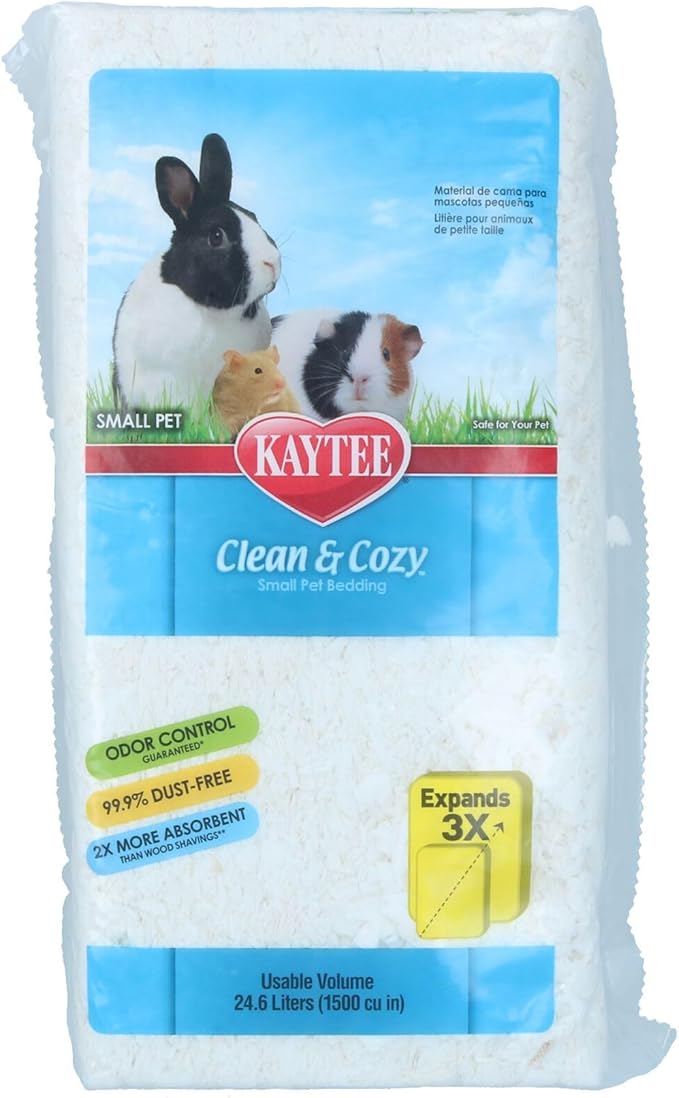 AB Tools 1PK 24.6L White Clean & Cozy Small Animals Bedding 99% Dust Free Odor Control