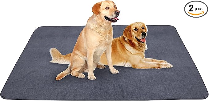 Peepeego 2PCS Dog Training Pads 72" x 72", Reusable, Waterproof , Non Slip - Premium Whelping Pad Washable for Puppy Playpen, Crate