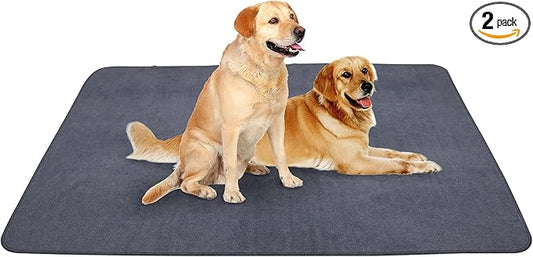 Peepeego 2PCS Dog Training Pads 72" x 72", Reusable, Waterproof , Non Slip - Premium Whelping Pad Washable for Puppy Playpen, Crate