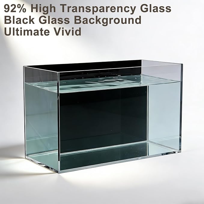 3.2 Gallon Fish Tank,Nano Nature Aquarium Kit,Small Starter Kit,Ultra-Clear Rimless Desktop Small Aquarium with Filter,Light,Rainforest Sand,Rock for Betta,Shrimp,Goldfish. Black Glass