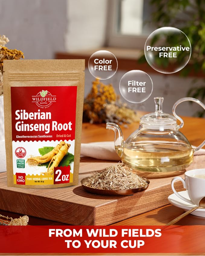 2 oz. Siberian Ginseng Ginseng Root Tea (Eleutherococcus Senticosus) - 56g Herb Tea Siberiano
