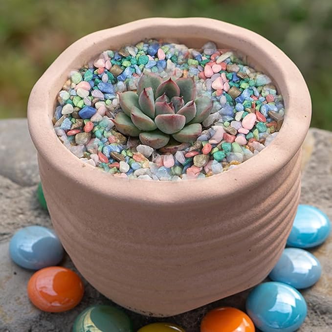 0.88 LB Colored Pea Gravel,Succulent Cactus Topper Dressing Pebbles,3-5mm | Indoor Plants,Fairy Garden Terrarium,Polished Mini Stones for Aquarium Fish Tank,Vase Filler,Resin Arts Crafts
