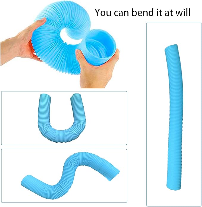 Plastic Hamster Tunnels,Small Animal Tubes,Foldable Exercising Training Ferrets Fun Tunnel Hamsters Hideout Tube 15 Pcs Pet Chew Toys for Guinea Pigs Chinchillas Rats Gerbils (Blue)