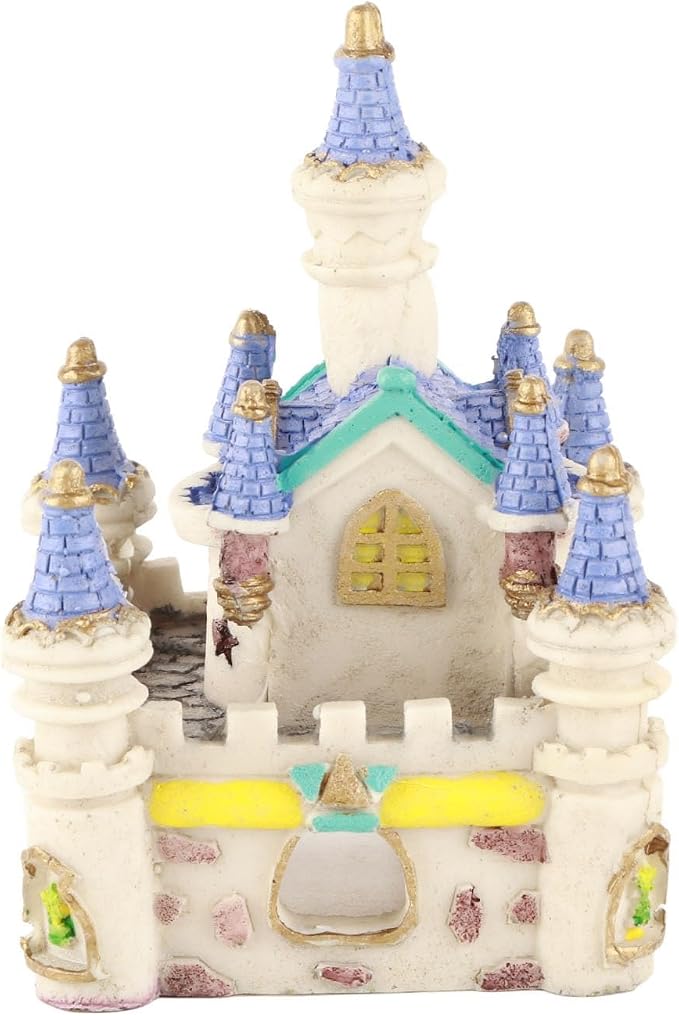 Pssopp Aquarium House Decoration Roman Aquarium Resin Castle Ornament Fish Hideout Castle Betta Cave Cave Ornament Fish Hideaway