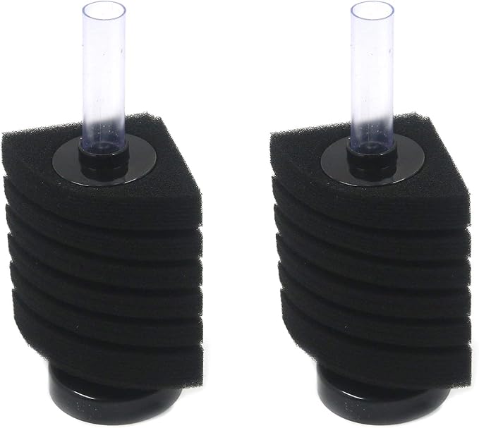 MY MIRONEY 2-Pack Sponge Filter Aquarium Corner Filter | Corner Sponge Filter Breeding Shrimp Nano Fish Tank - Tank Size: 21 Gallon