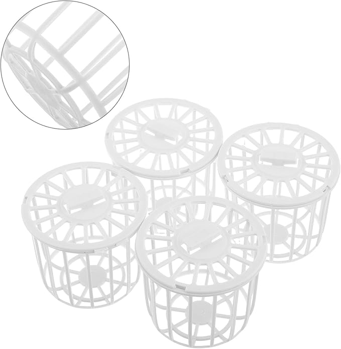SHINEOFI 4pcs Plastic Bird Nest Box for Canaries and Birds Multipurpose Breeding Nest Basket Hollow Cage Storage Tidy Nesting Material Holder for Finch and Parrot