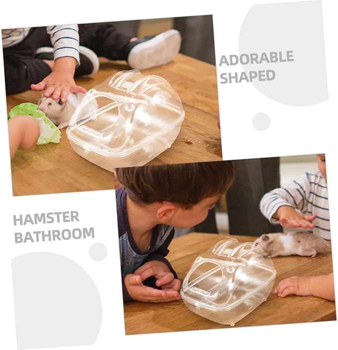 Abaodam Hamster Bath Tub Chinchilla Dust Bath Cage Accessory Hamster Box Gerbil Toilet