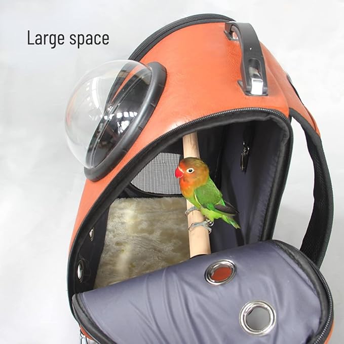 Portable Travel Pet Carrier Backpack,Space Capsule Bubble Design,Waterproof Handbag Backpack for Small and Medium Birds Parrots Budgerigar Cockatiel