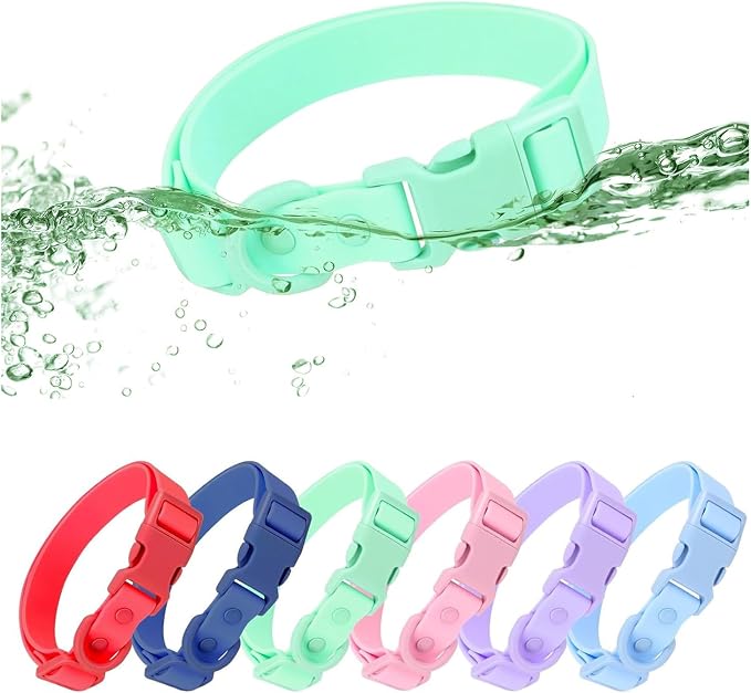 Ovale Waterproof Dog Collar Leash Combo Set, Durable and Easy to Clean, for Small Dogs.(S, Light Green)