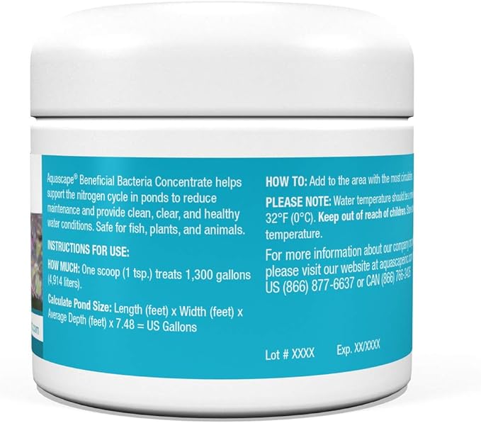 Aquascape Dry Beneficial Bacteria for Pond and Water Features, 4.4-Ounce | 98925,White
