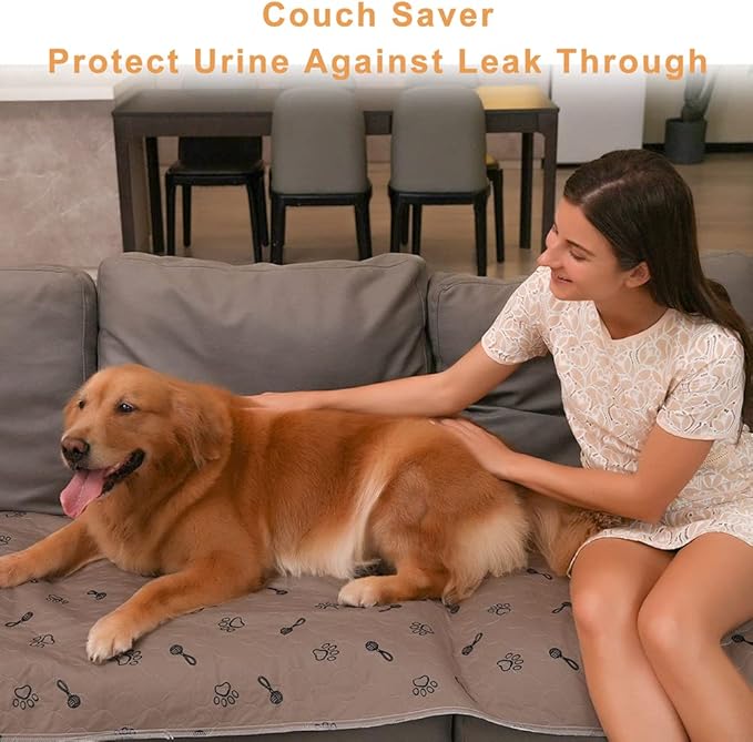 Peepeego 48x96 Extra Large Dog Pad Washable and Free Dog Comb, Reusable Pee Pad with Fast Absorbent, Waterproof, Premium Non Slip Pet Carpet for Hallway