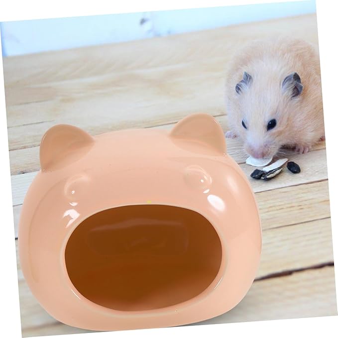 Yardwe Ceramic Hamster Hideout Small Pet Cage Cozy Bed for Rats Hedgehogs Guinea Pigs