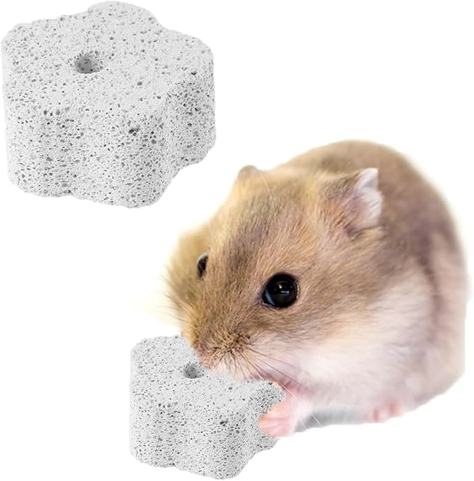 8 Pack Lava Block Chew Toy Small Pet Animal Lava Bites Chews Toy Teeth Grinding Stone Mineral Calcium Block for Chinchilla Hamster Parrot Chinchillas Rabbit Guinea Pig Gerbil Mouse Squirrels