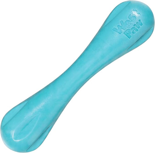 WEST PAW Zogoflex Hurley Dog Bone Chew Toy – Floatable Pet Toys for Aggressive Chewers, Catch, Fetch – Bright-Colored Bones for Dogs – Recyclable, Dishwasher-Safe, Non-Toxic, Large, Teal