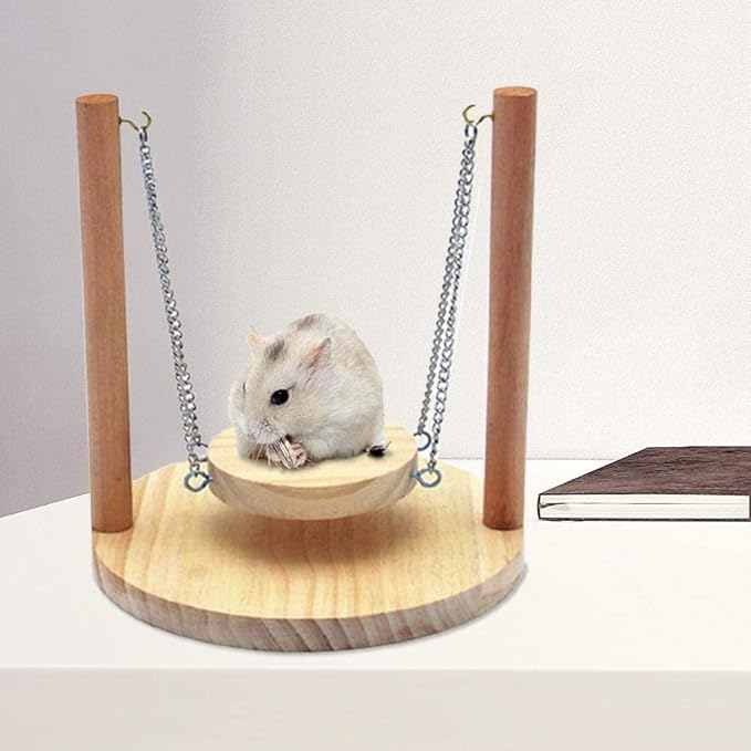 Litewoo Hamster Hideout Chewable Toys Wooden Accessories—— Swing