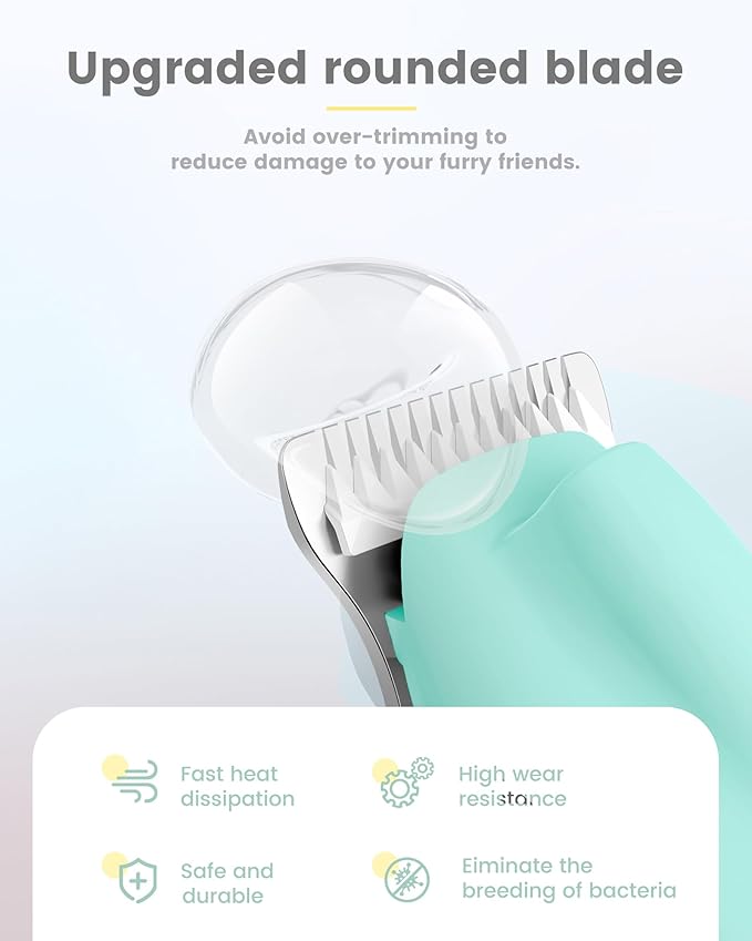 PAPMINI Dog Paw Trimmer with LED Display, 35dB Ultra-Low Noise Paw Trimmer for Dogs, Cordless Dog Clippers for Grooming with LED Light, Type-C Rechargeable Dog Hair Clippers for Paws, Ears, Face, Rump