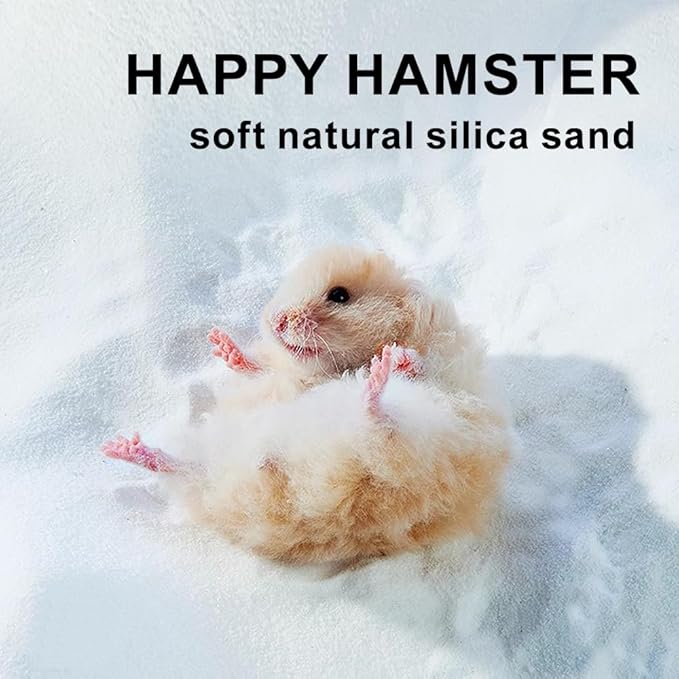 Hamster Bath Sand,SilicaSand,Sand Hamsters Bedding,Dust Free Sand for Hamster Mice and Small Animals (1.1, Pounds)