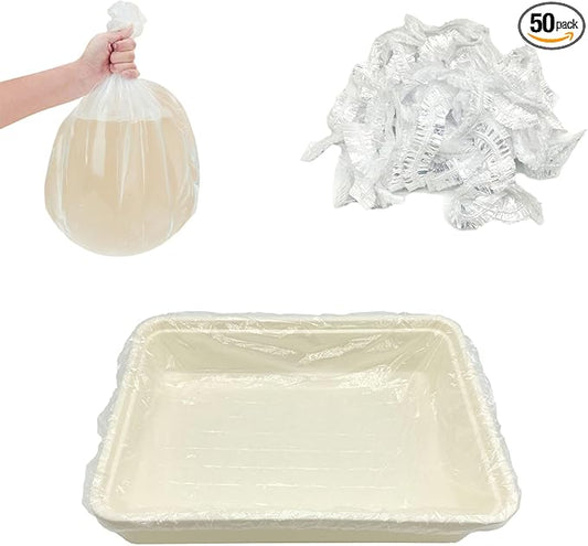 Disposable Small Animal Cage Liners, Rabbit Tray Film Liner Bunny Litter Pan Bags Guinea Pig Cage Toilet Plastic Film for Bird Hamster Chinchilla Hedgehog (50 PCS, 30'')