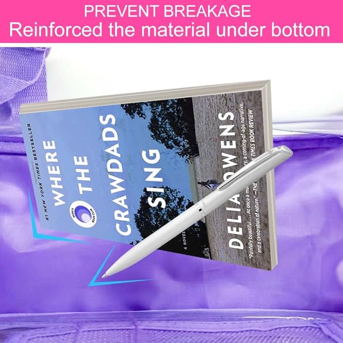 KLFVB 3PCS Clear Backpack for Girls and Boys, Kids See Through Backpacks Stadium Approved, Transparent Bookbag for Elementary
