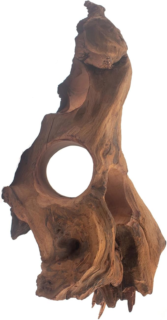 emours Porous Natural Driftwood for Aquarium, Aquascaping Driftwood with Holes, Hand-Selected Tunnels & Hideouts, Aquascaping Hardscape, Terrarium Reptile Décor, No Paint or Resin (8-12" (20-30 cm))