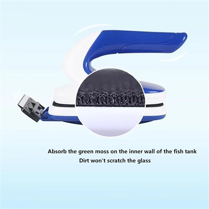 Magnetic Fish Tank Scraper Cleaning Brush Scraper Fish Bowl Magnet Brush