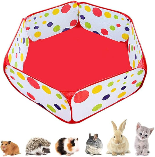 Amakunft Pop-Up Rabbit Playpen for Small Pets – Quick Open & Fold-Flat Hamster Play Pen · Indoor & Outdoor Playpen Bunny Pen with Travel-Friendly for Gunea Pig, Hedgehog, Bearded Dragon