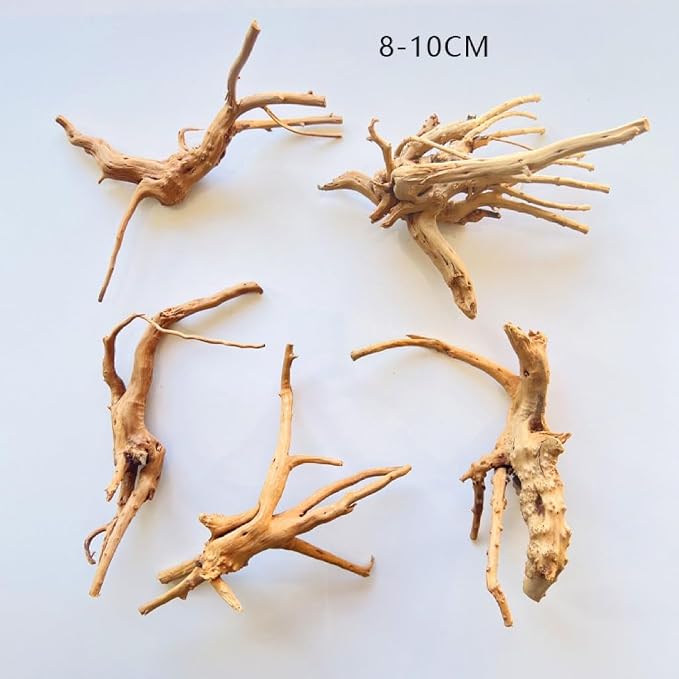 1Pc Natural Aquarium Driftwood Branches Wood Aquarium Trunk Driftwood Tree Fish Tank Log Decoration Plant Stump, Aquarium Decoration Wood Aquarium Thematic Ornaments Aquarium Accessories (8-10cm)