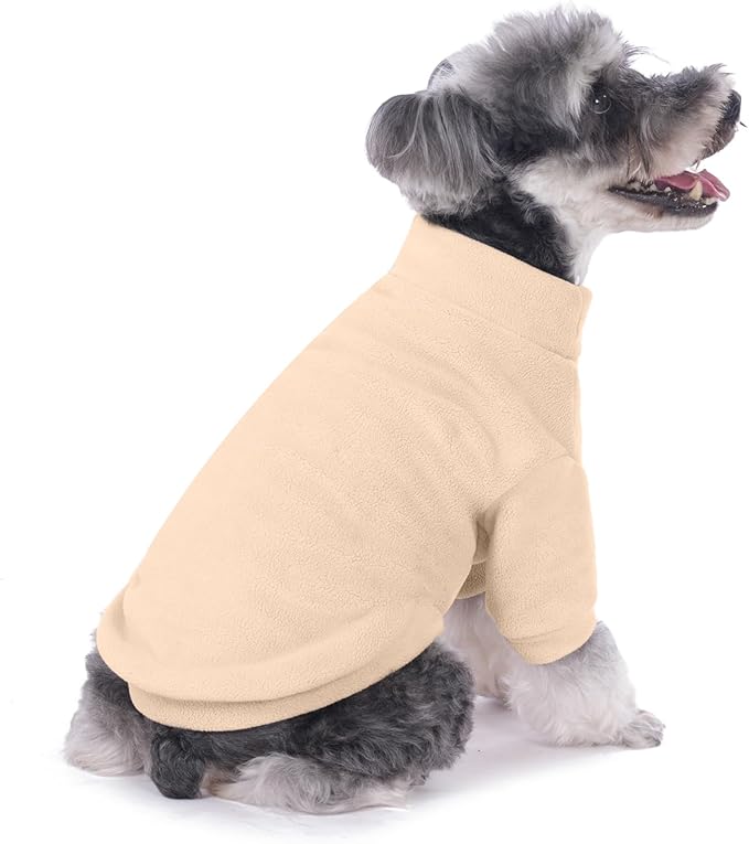 GYALAPERI Dog Sweater, 3 Pack Dog Sweaters for Small Dogs Girl Boy, Ultra Soft Warm Puppy Clothes Dog Coat for Winter (Peach+Lt Camel+Pink, XX-Small)