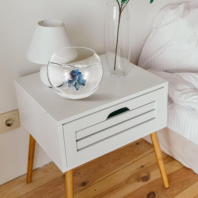 Baluue Round Glass Fish Bowl 5.90 in Clear Bubble Bowl for Fish Plants Flowers Shells and Crafts Compact Desktop for Home Office Shop Decor Centerpieces Terrarium