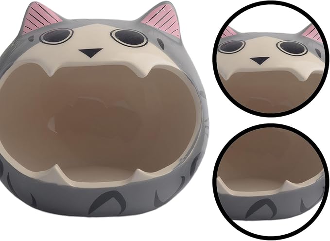 Ceramic Pet Nest for Small Animals - Hamster Ceramic House with Smooth Interior, Enclosed Hideout for Comfortable Shelter and Ventilation