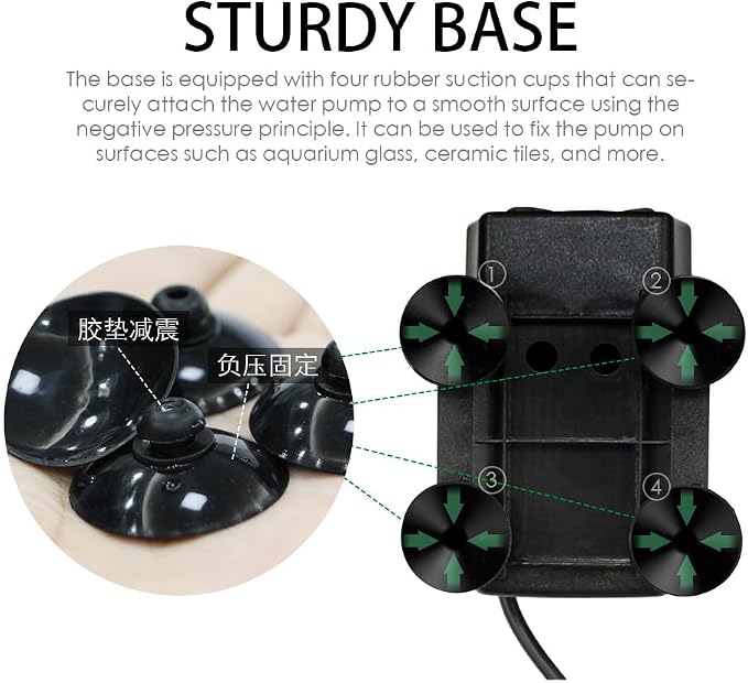 160GPH 10W Submersible Fountain Pump for Aquarium, Fountain &Tank | Ultra quiet, high lift, fully indoor & outdoor water pump waterproof submersible pump equipped with adjustable flow control.