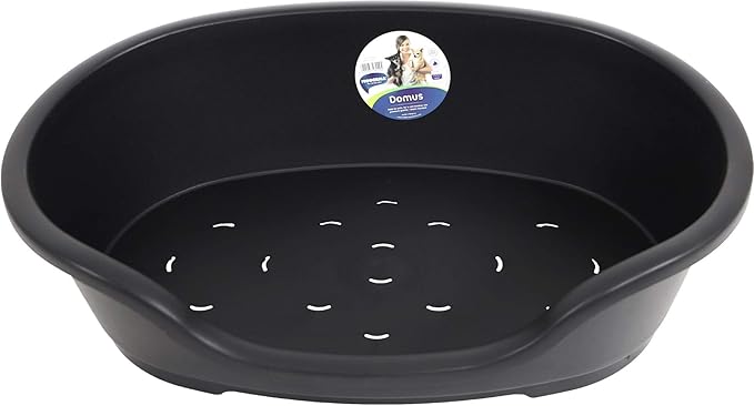 Karlie Do Not Disturb Plastic Dog Bed, 60 cm, Black