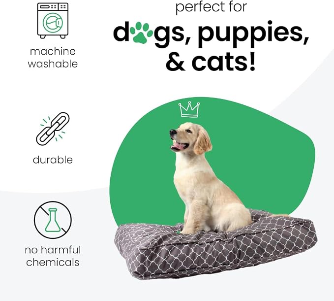 Molly Mutt Small Dog Bed Cover - Clark Gable Print - Measures 22”X27”X5’’ - 100% Cotton - Durable - Breathable - Sustainable - Machine Washable Dog Bed Cover (Dd70a)