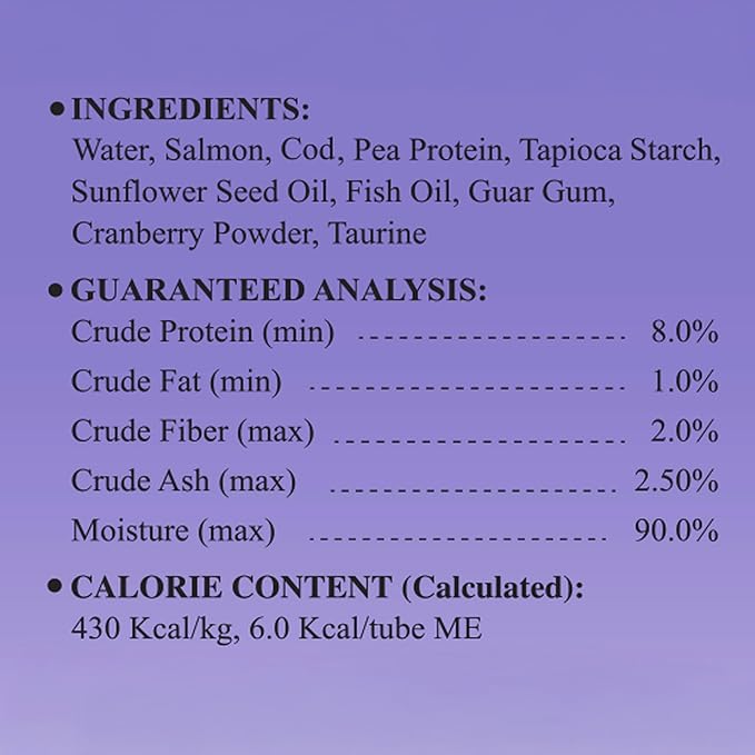 PAWLI Urinary Health Lickable Cat Treats, Squeeze Cat Treats for Urinary Tract Support, Cat Treats with Cranberry, Grain-Free, 7 Count (3.5 oz Total)