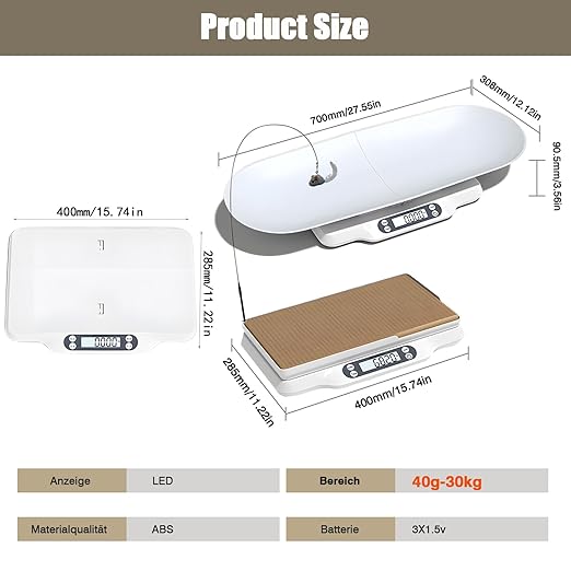 Pet Scale for Cats and Puppy,Baby Weighing Scale,Digital Scale with 2 Tray and Cat Scratcher,Up to 66 Lbs,Multiple Weighing Scale for Small Animals,Cats, Dogs